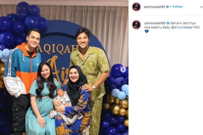 Momen anak Irish Bella dan Ammar Zoni. (Instagram/@asmirandah99)