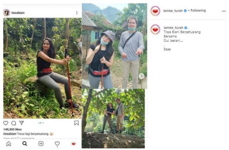 Tissa Biani dan Dul Jaelani. (Instagram/@lambe_turah)