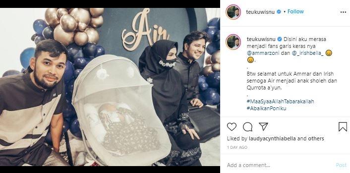 Momen anak Irish Bella dan Ammar Zoni. (Instagram/@teukuwisnu)