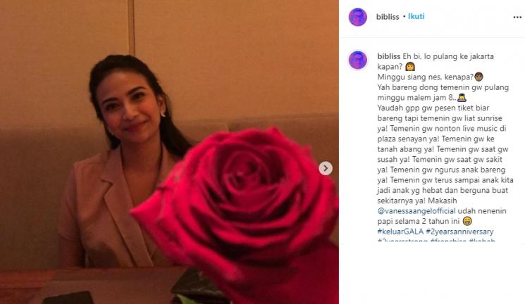 Vanessa Angel dan Bibi Ardiansyah 2 tahun Anniversary (Instagram/@bibliss)
