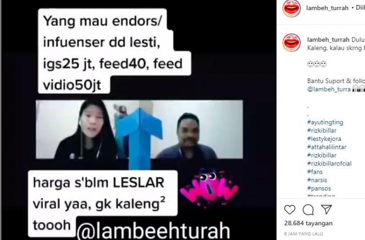 Lesty Kejora (Instagram.com/lambeh_turrah)