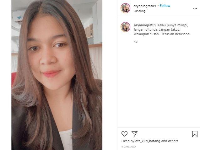 Aryani, saudara Rizki DA2. (Instagram/@aryaningrat09)
