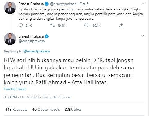 Ernest Prakasa. (Twitter/ErnestPrakasa)