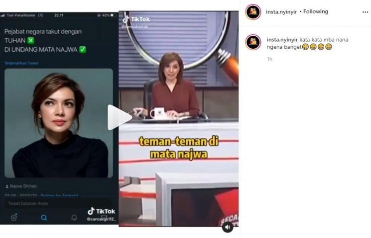 Najwa Shihab bahas soal matikan mic. (Instagram/@insta.nyinyir)
