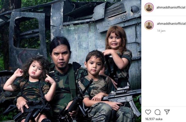 Ahmad Dhani dan anak-anaknya (Instagram.com/ahmaddhaniofficial)