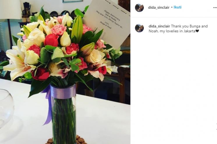 Ultah pernikahan orangtua Ashraf Sinclair (Instagram/@dida_sinclair)