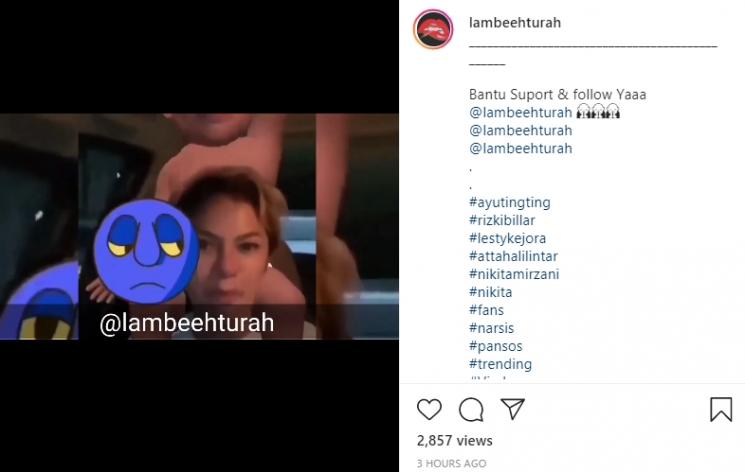 Nikita Mirzani tantang balik pendukung Puan (Instagram.com/lambeehturah)