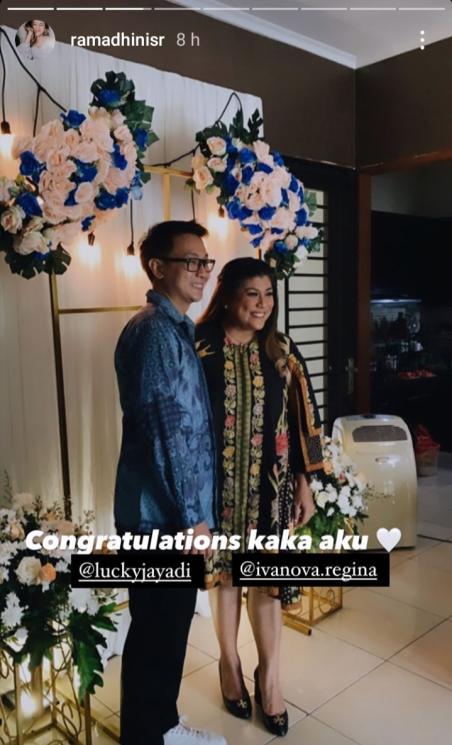 Regina Idol resmi tunangan (Instagram/@ramadhinisr)