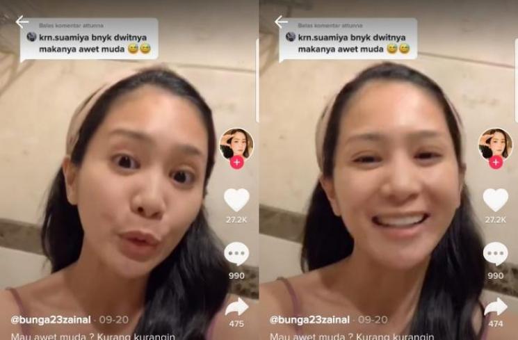 Bunga Zainal. (TikTok/@bunga23zainal)