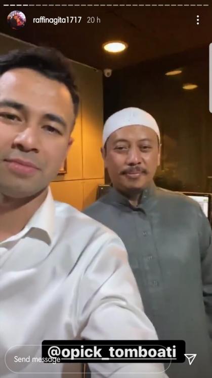 Raffi Ahmad dan Nagita Slavina ketemu Opick. (Instagram/@raffinagita1717)