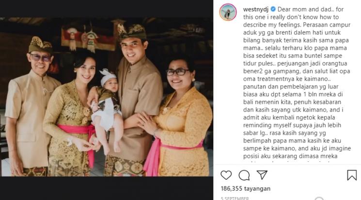 Keluarga kecil Westny DJ (Instagram.com/westnydj)