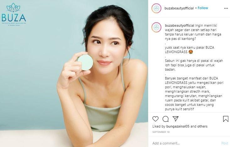 Bisnis Bunga Zainal. (Instagram/@bungabeautyofficial)