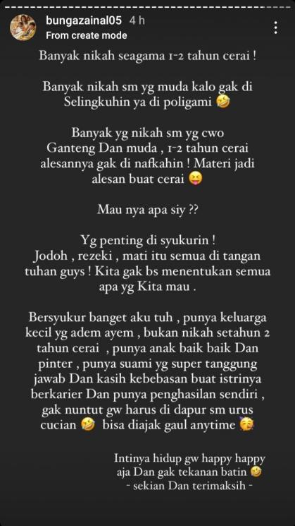 Bunga Zainal (Instagram/@bungazainal05)