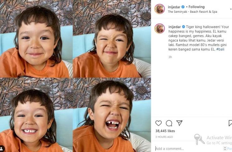 Rambut baru El Barack (Instagram.com/inijedar)
