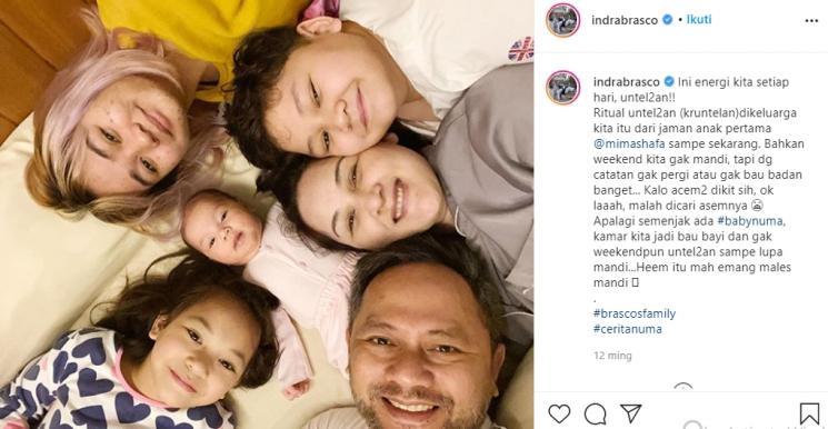 Kebersamaan keluarga Mona Ratuliu (Instagram.com/indrabrasco)