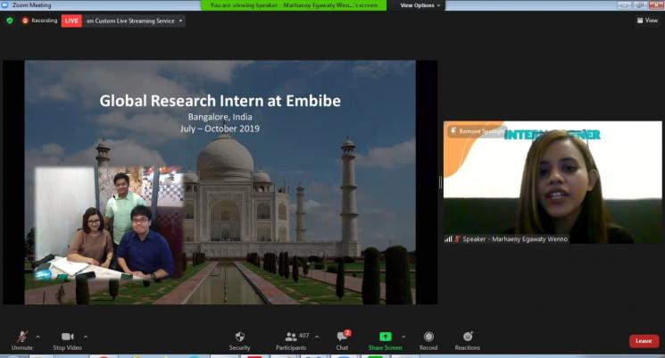 Webinar Intern Corner AIESEC in UPN "Veteran" Yogyakarta. (Dok. AIESEC)