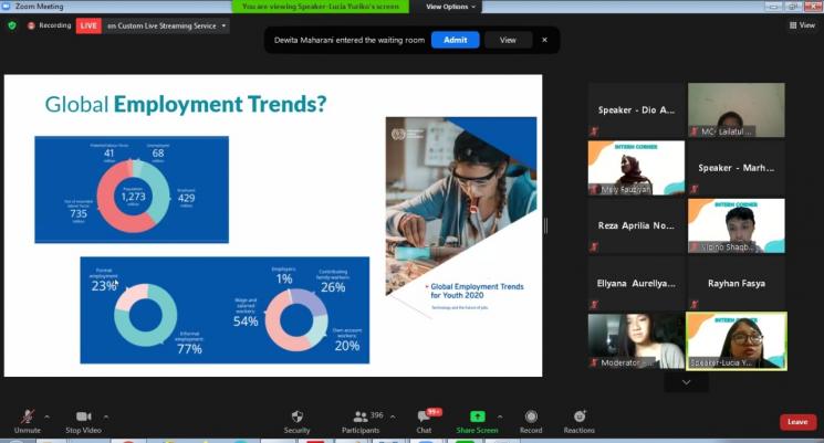 Webinar Intern Corner AIESEC in UPN "Veteran" Yogyakarta. (Dok. AIESEC)