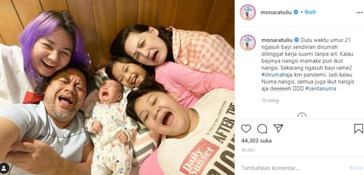 Momen harmonis keluarga Mona Ratuliu (Instagram.com/monaratuliu)
