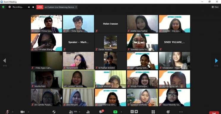 Webinar Intern Corner AIESEC in UPN "Veteran" Yogyakarta. (Dok. AIESEC)