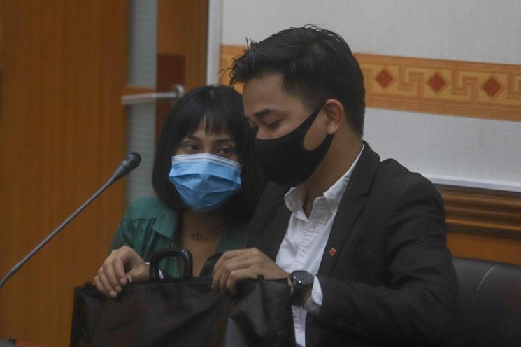 Sidang Vanessa Angel di Pengadilan Negeri Jakarta Barat, Kamis (15/10). (Matamata.com/Alfian Winanto)