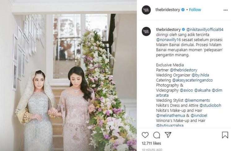 Malam Bainai Nikita Willy (Instagram.com/thebridestory)