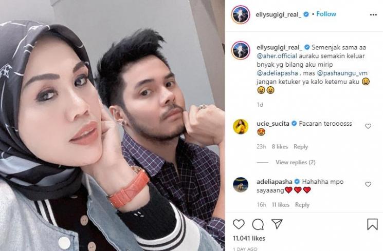 Elly Sugigi dan Aher (Instagram/@ellysugigi_real_)