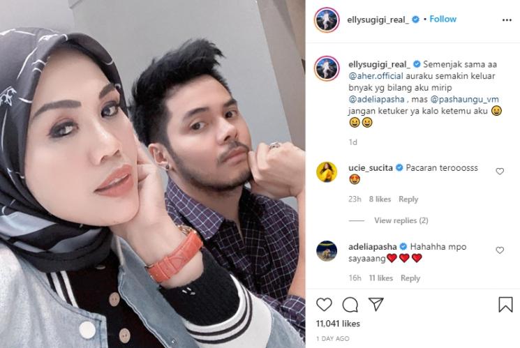 Elly Sugigi dan Aher (Instagram/@ellysugigi_real_)