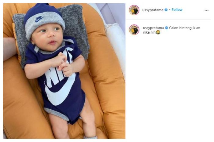 Saka Lingga Ibra Pratama, putra bungsu Ussy Sulistiawaty. (Instagram/@ussypratama)