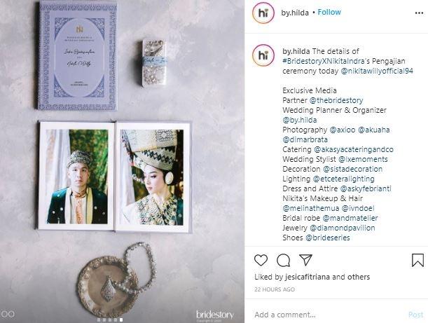 Souvenir pengajian pernikahan Nikita Willy. (Instagram/@by.hilda)