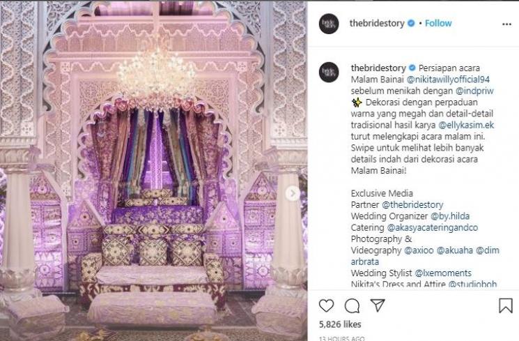Malam Bainai Nikita Willy (Instagram.com/thebridestory)