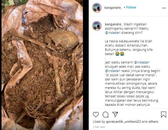 Indadari kena santet. (Instagram/@kangandre_)