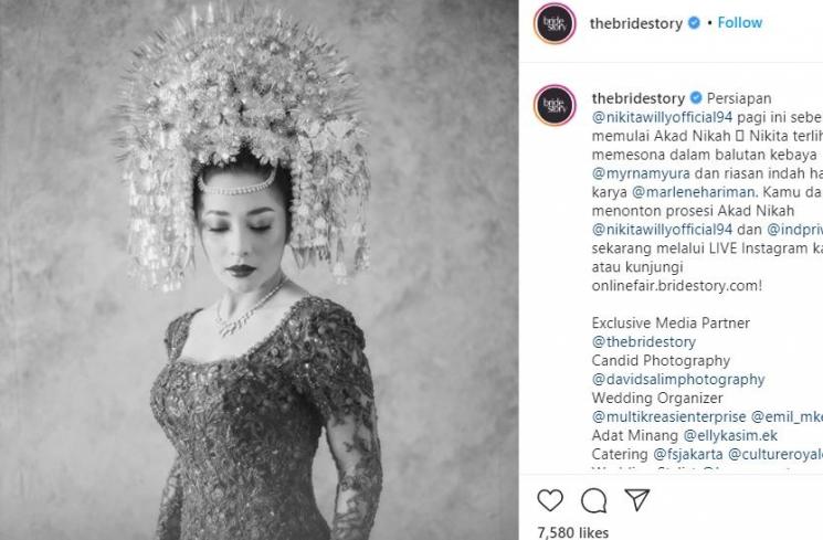 Nikita Willy resmi menikah (Instagram.com/thebridestory)