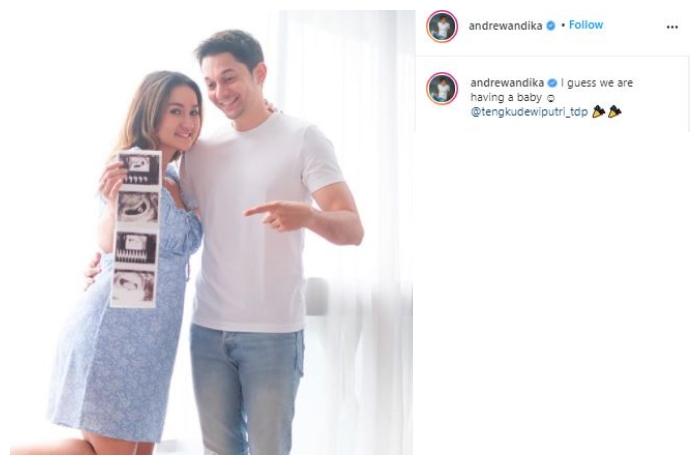 Andrew Andika dan istri. (Instagram/@andrewandika)