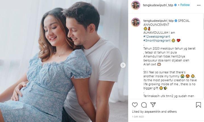 Andrew Andika dan istri. (Instagram/@tengkudewiputri_tdp)