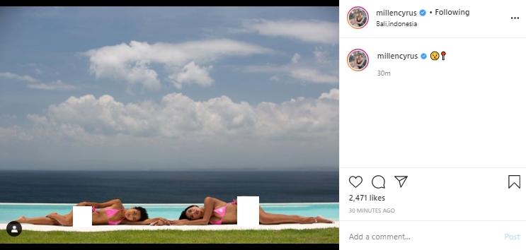 Millendaru pose pakai bikini lagi (Instagram.com/millencyrus)