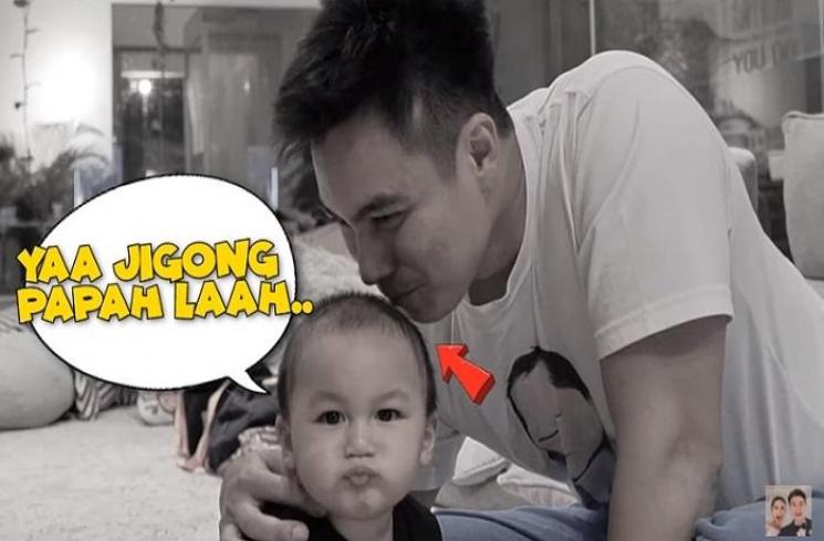 Baim Wong ngatain Kiano Tiger Wong bau jigong (Tangkapan layar YouTube channel Baim Paula)