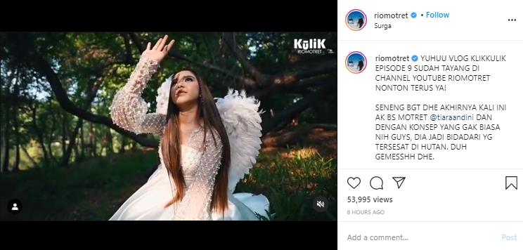 Tiara Andini pemotretan (Instagram.com/riomotret)