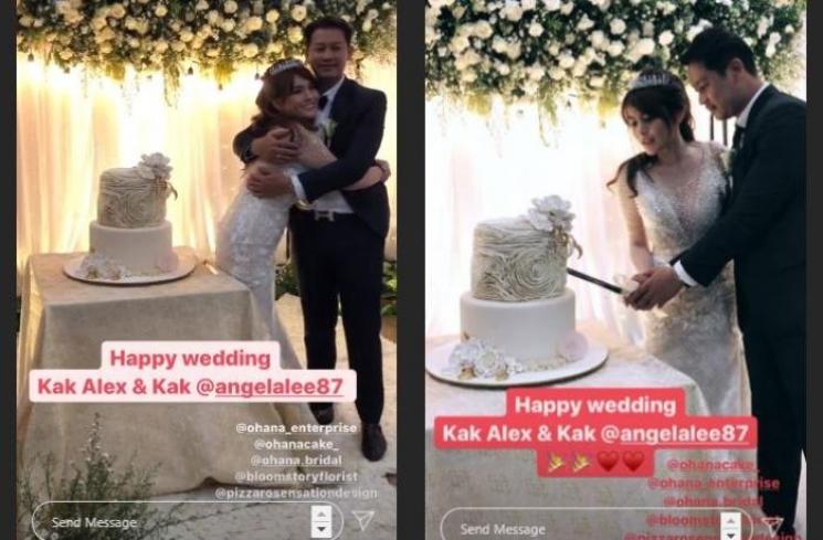 Momen pernikahan Angela Lee. (Instagram/@angelalee87)