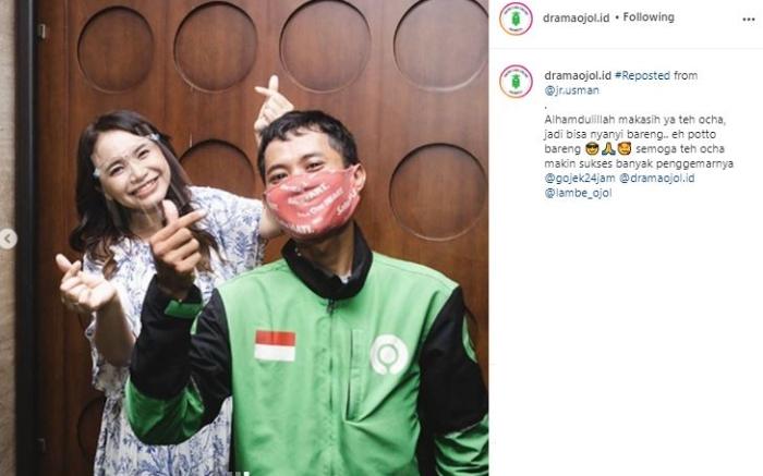 Rossa tanggapi candaan ojek online. (Instagram/@dramaojol.id)