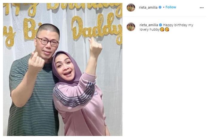 Ultah suami Rieta Amilia. (Instagram/@rieta_amilia)