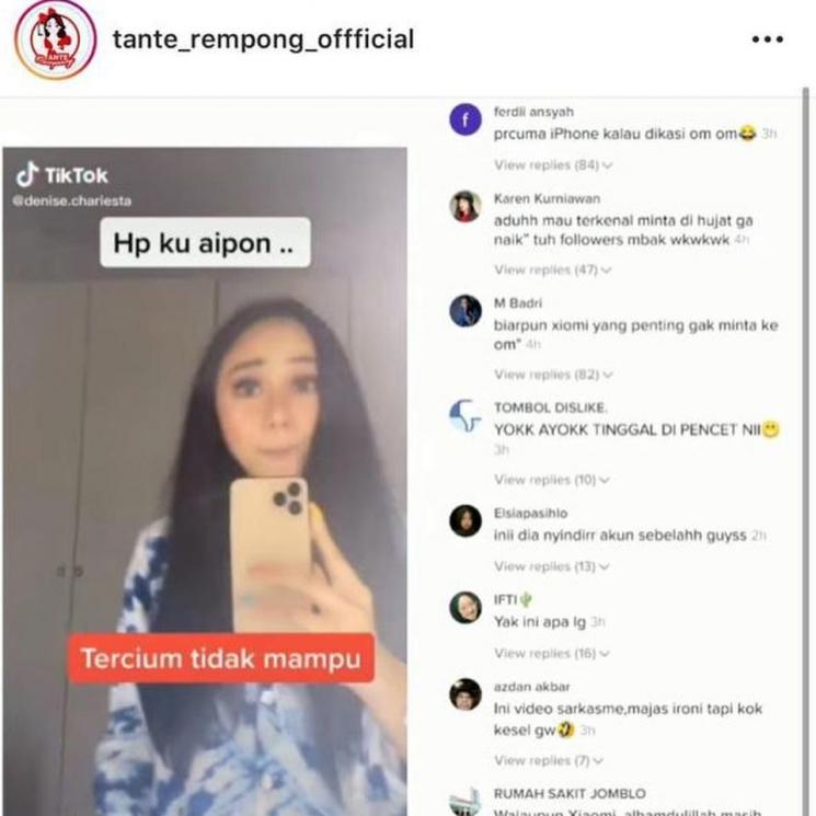 Denise Chariesta (Instagram.com/tante_rempong_official)