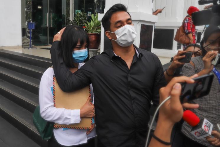Vanessa Angel dan suaminya, Bibi Ardiansyah. (Matamata.com/Alfian Winanto)