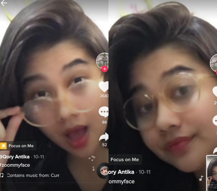 Qory Antika, mirip abis sama Nike Ardilla. (TikTok/@qoryantika)
