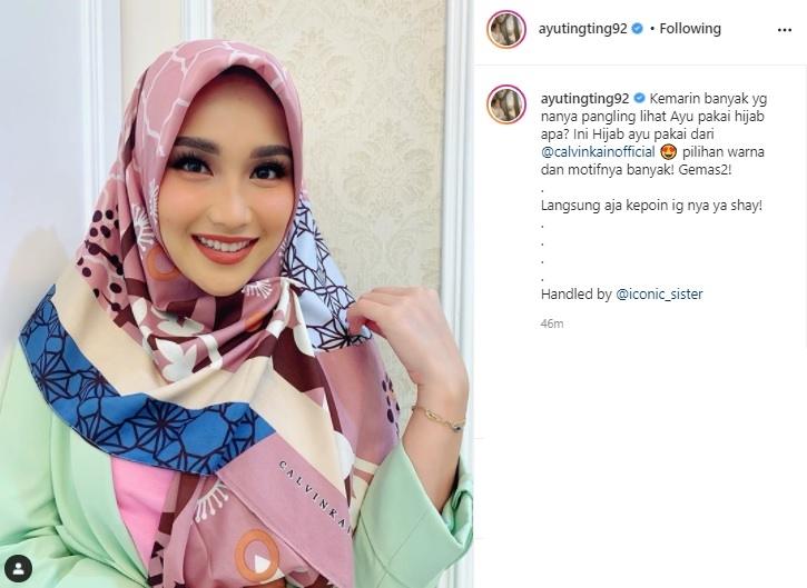 Ayu Ting Ting berhijab. (Instagram/@ayutingting92)