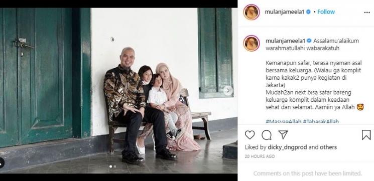 Mulan Jameela jalan-jalan ke Solo. (Instagram/@mulanjameela1)