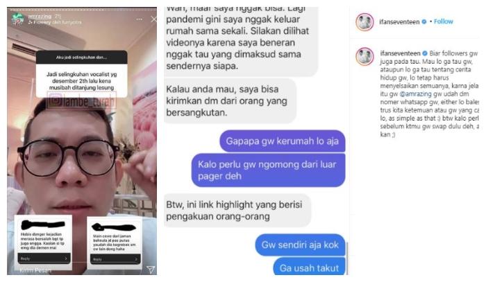 Ifan Seventeen labrak Amrazing. (Instagram/@lambe_turah, @ifanseventeen)