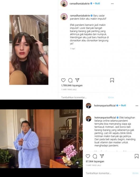 Nia Ramadhani dan Hotman Paris (Instagram.com)