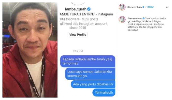 Ifan Seventeen labrak Lambe Turah. (Instagram/@ifanseventeen)