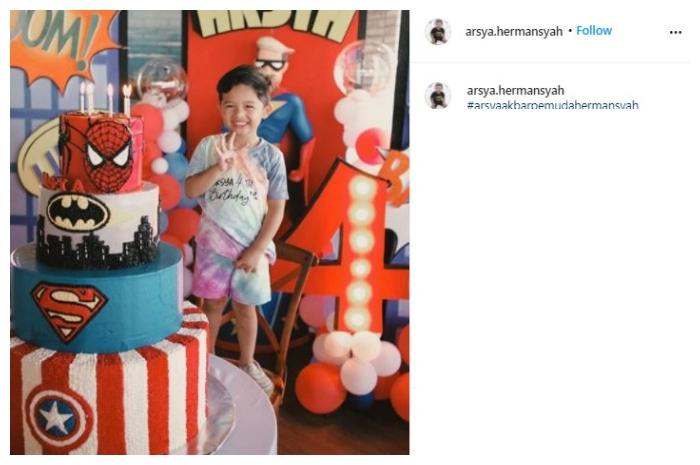 Momen ultah Arsya Hermansyah. (Instagram/@arsya.hermansyah)