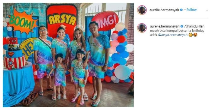 Momen ultah Arsya Hermansyah. (Instagram/@aureliehermansyah)